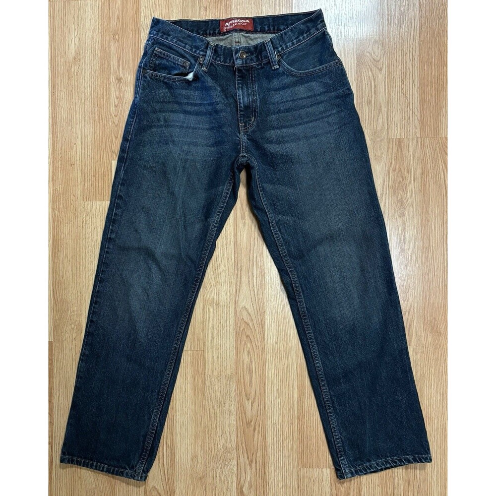 Arizona Men’s Jeans Denim Dark Blue 30 X 30  measures 30 x 29  Straight Leg